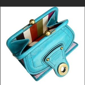 Teal coach wallet